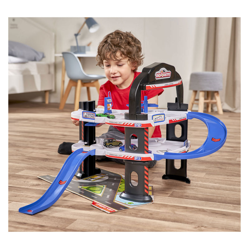 Load image into Gallery viewer, Majorette urban garage met 5 auto's
