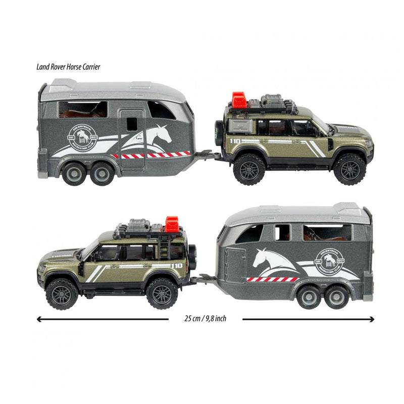 Load image into Gallery viewer, Majorette Land Rover met Paardentrailer
