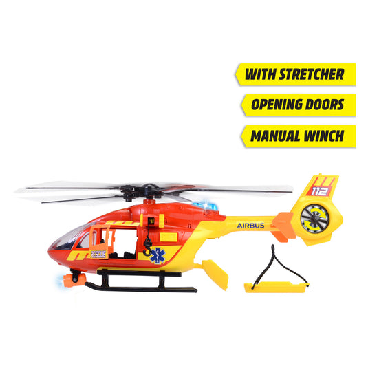 Dickie toys - ambulance helicopter - ziekenhuis helicopter - licht en geluid - draaiende propeller - vanaf 3 jaar