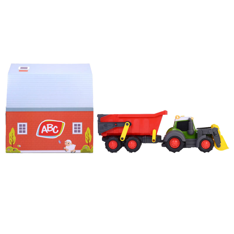 Load image into Gallery viewer, Dickie abc fendti tractor met aanhanger en boerderij

