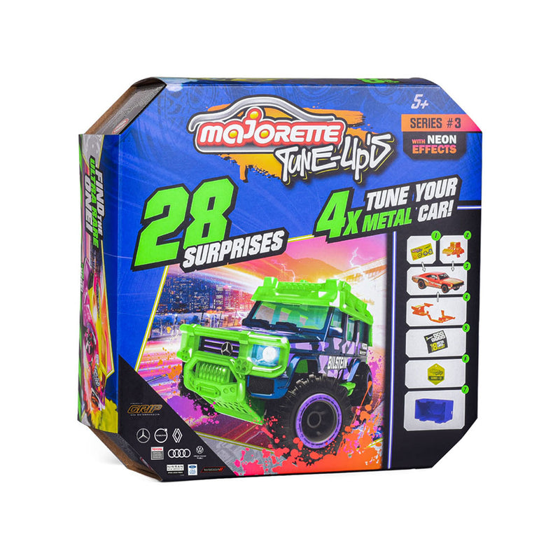 Load image into Gallery viewer, Majorette Tune Up's 3 Raceauto's met 28 Surprises, Set van 4
