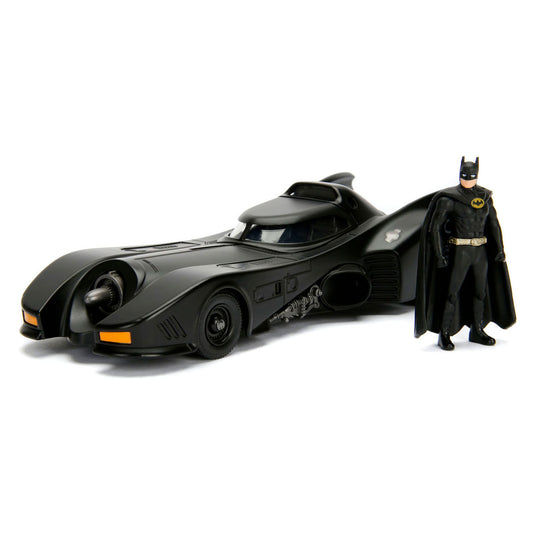 Jada toys - batman en batmobile 1989 - schaal 1:24 - die-cast - vanaf 8 jaar - speelgoedvoertuig