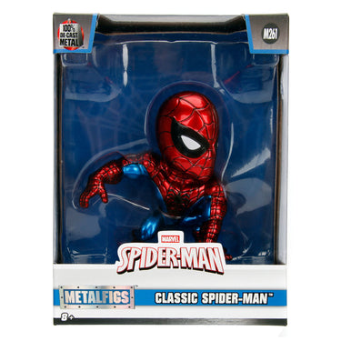 Marvel jada speelfiguur classic spider-man 10 cm die-cast rood