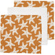 Swim essentials hydrofiele monddoekjes met zeesterrenprint - hydrofiele doeken - set 3 stuks - 25x25 cm