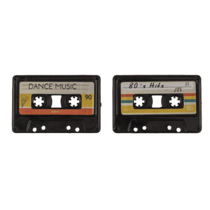 Ootb koelkastmagneten retro cassette 3x4,2cm set van 4 stuks