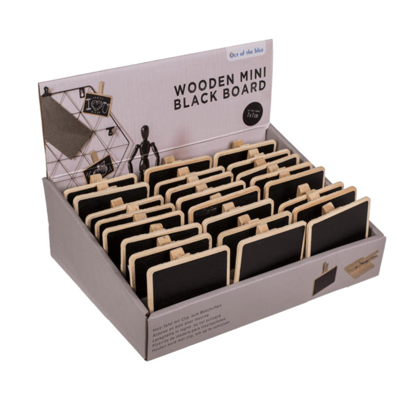 Load image into Gallery viewer, Ootb houten schrijfbordje met knijper 7x7cm
