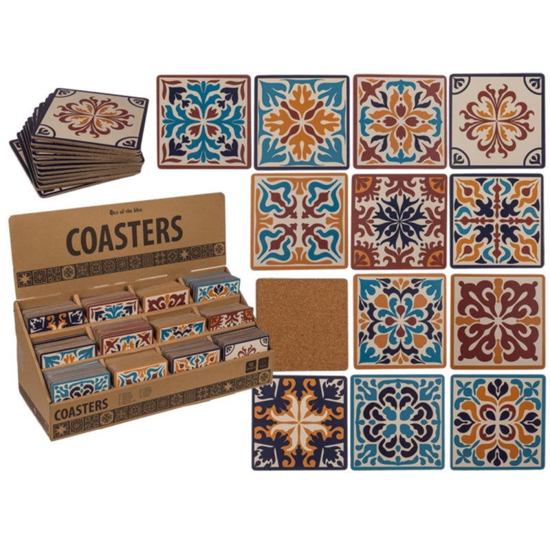 Load image into Gallery viewer, Ootb onderzetter mozaïk kurk 9,5x9,5x0,5cm
