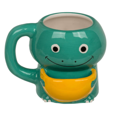 Ootb dierenmok dino met koekvakje 15x9x12cm 450ml