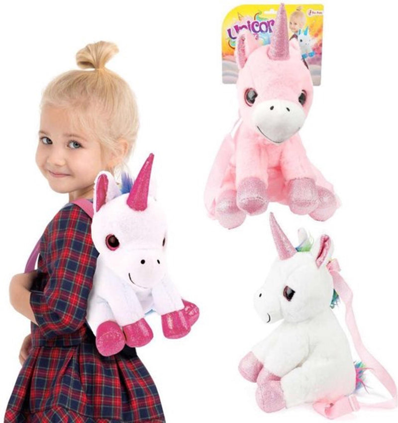 Afbeelding laden in galerijviewer, Toi-toys eenhoorn knuffel rugzak 30 cm
