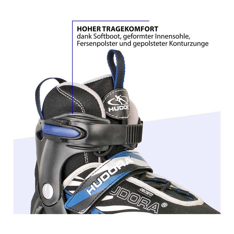 Load image into Gallery viewer, Hudora skeelers leon blauw zwart, maat 37-40
