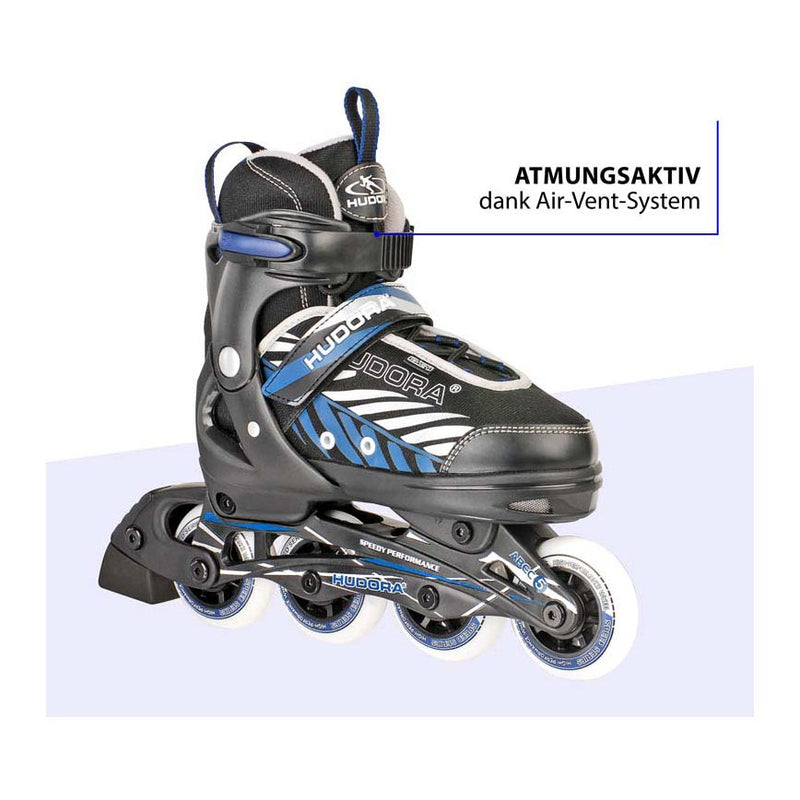 Load image into Gallery viewer, Hudora skeelers leon blauw zwart, maat 37-40
