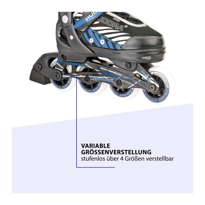 Load image into Gallery viewer, Hudora skeelers leon blauw zwart, maat 37-40
