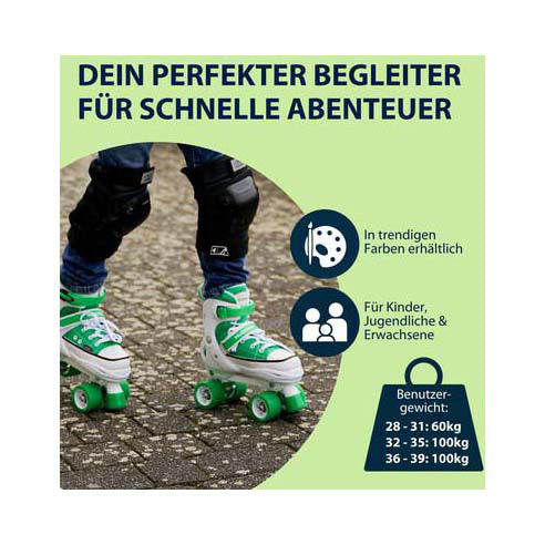 Load image into Gallery viewer, Hudora rolschaatsen sneaker groen, maat 36-39
