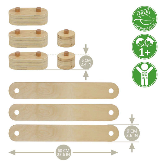 Rc houten balansciuitset, 8dlg.
