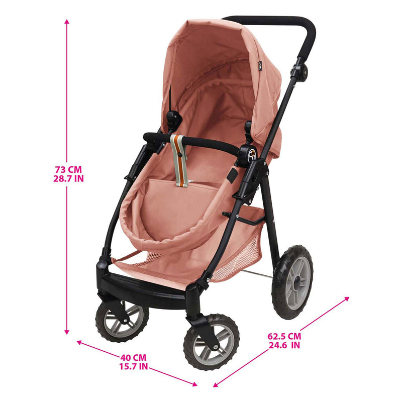 Afbeelding laden in galerijviewer, 2-in-1 poppenwagen - roze
