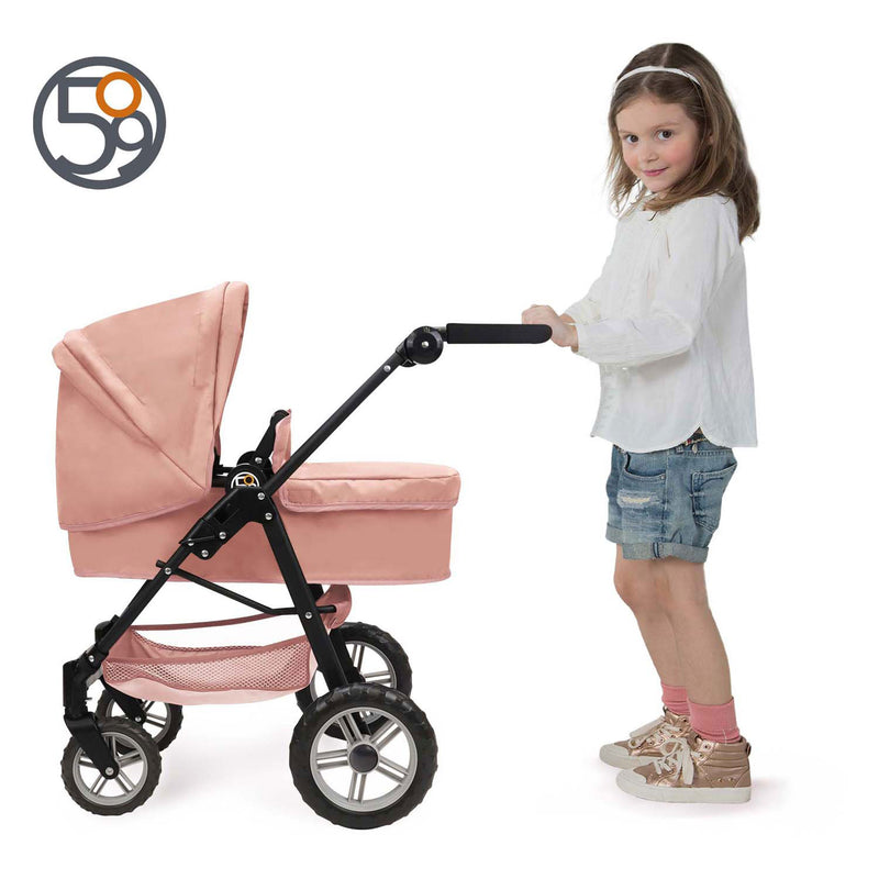 Afbeelding laden in galerijviewer, 2-in-1 poppenwagen - roze
