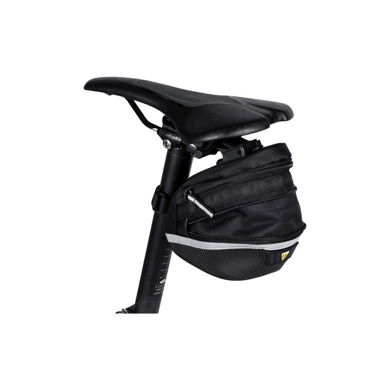 Load image into Gallery viewer, Topeak zadeltas WP II M, Zwart, Waterafstotend, Polyester, Adapter, 1,25L, QuickClick, Reflecterend, 152g

