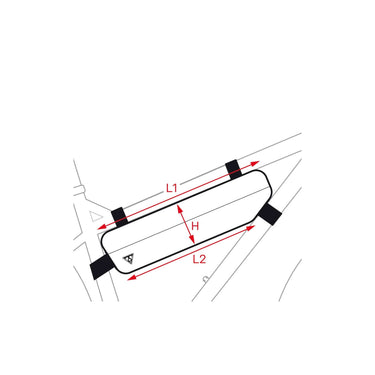 Topeak frametas MidLoader 6L zw, Nylon straps, Zwart