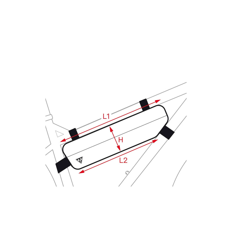 Load image into Gallery viewer, Topeak frametas MidLoader 6L zw, Nylon straps, Zwart
