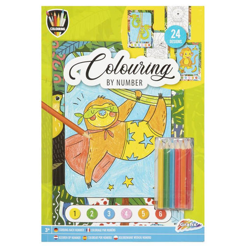 Grafix kleuren op nummer a4, 24 vel