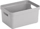 Sunware sigma home opbergbox 5l – 25,2x17,5x12,2 cm – grijs – bpa-vrij plastic, stapelbaar (deksel apart verkrijgbaar) – stijlvolle opbergmand voor kinderkamer woonkamer