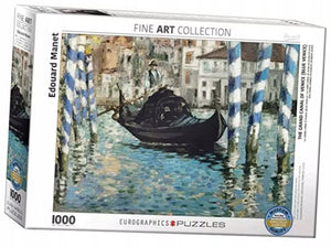 Eurographics - de dondel van venetië [la gondole de venise] - edouard manet - 1000 stukjes 68×48cm (b×h) - fine art legpuzzel