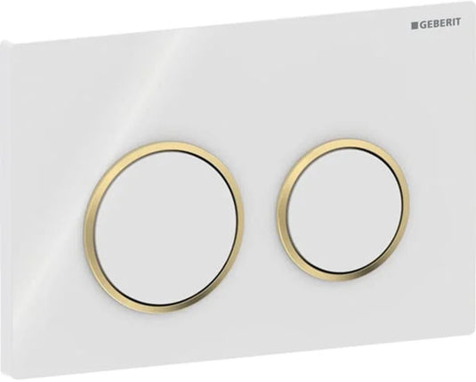 Geberit 115.085.kk.1 - omega20 bedieningspaneel - 2-toets spoeling - rond - wit goud wit