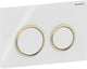 Geberit 115.085.kk.1 - omega20 bedieningspaneel - 2-toets spoeling - rond - wit goud wit