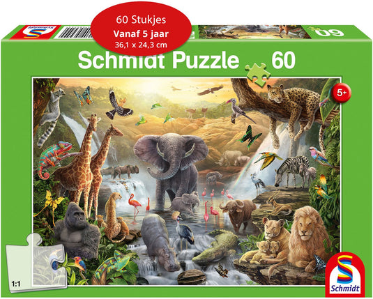 Schmidt - legpuzzel - dieren in afrika - 60 stukjes - kinderen - vanaf 5 jaar