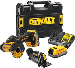 Dewalt dcs438e2t | accu slijpmachine | 18v | 76 mm | 2 x 1.7 ah accu + lader - dcs438e2t-qw