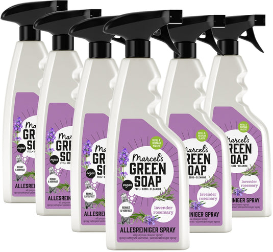 Marcel's green soap allesreiniger spray - lavendel rozemarijn - 6 x 500ml