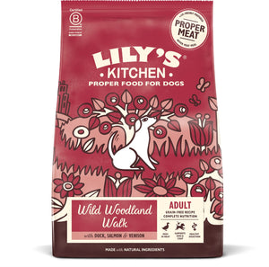 Lily's kitchen - hondenvoer - droogvoer - wild woodland walk met eend, zalm hert - 12 kg