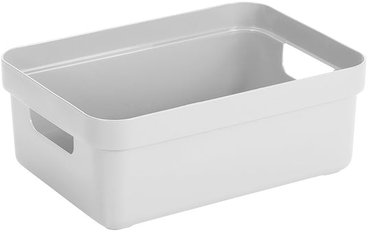 Sunware sigma home opbergbox 9l – 35x24,6x12,2 cm – wit – bpa-vrij plastic, stapelbaar (deksel apart verkrijgbaar) – stijlvolle opbergmand voor kinderkamer woonkamer