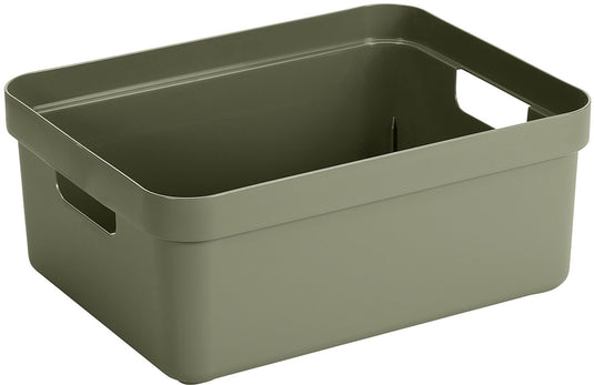 Sunware sigma home opbergbox 24l – 44,5x34,5x18,3 cm – donkergroen – bpa-vrij plastic, stapelbaar (deksel apart verkrijgbaar) – stijlvolle opbergmand voor kinderkamer woonkamer