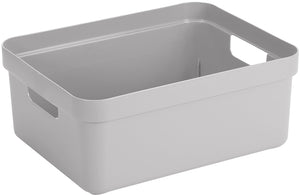 Sunware sigma home opbergbox 24l – 44,5x34,5x18,3 cm – grijs – bpa-vrij plastic, stapelbaar (deksel apart verkrijgbaar) – stijlvolle opbergmand voor kinderkamer woonkamer