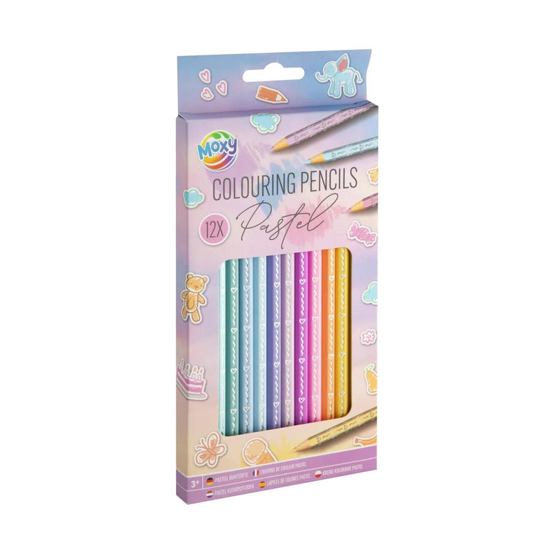 Load image into Gallery viewer, Moxy pastel kleurpotlodenset 12-delig
