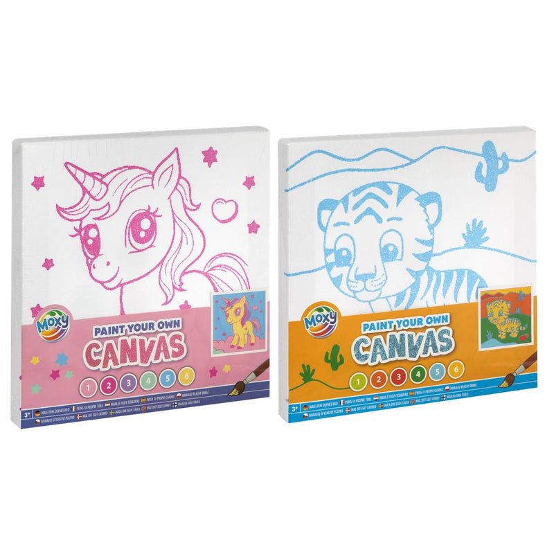 Load image into Gallery viewer, Moxy verf je eigen canvas 19,5x19,5cm
