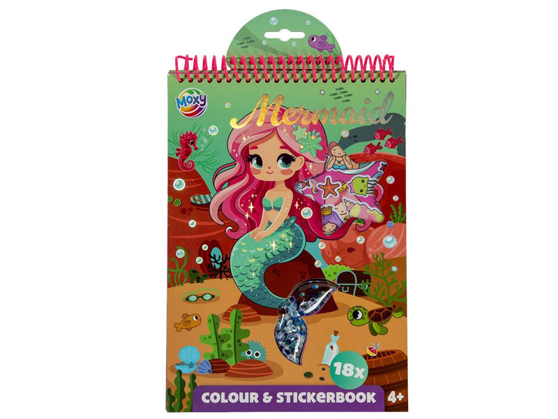 Load image into Gallery viewer, Moxy kleur stickerboek 16 pagina's 1 puffy stickersheet 1 stickersheet 29x21cm
