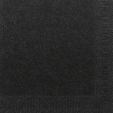 Duni servetten zwart 33x33cm 3-laagstissue fsc pak a 20 servetten