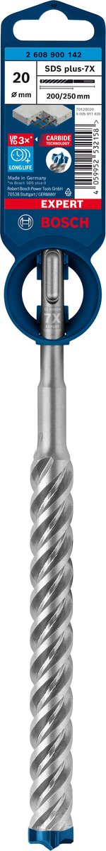 Bosch expert sds plus-7x hamerboor 20 x 200 x 250 mm