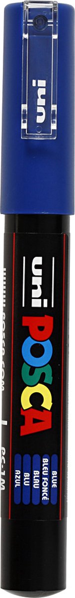 Posca uni verfmarker 1mc donkerblauw - conische punt - 1 mm