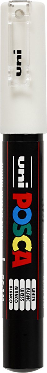 Posca uni verfmarker 1mc wit - conische punt - 1 mm
