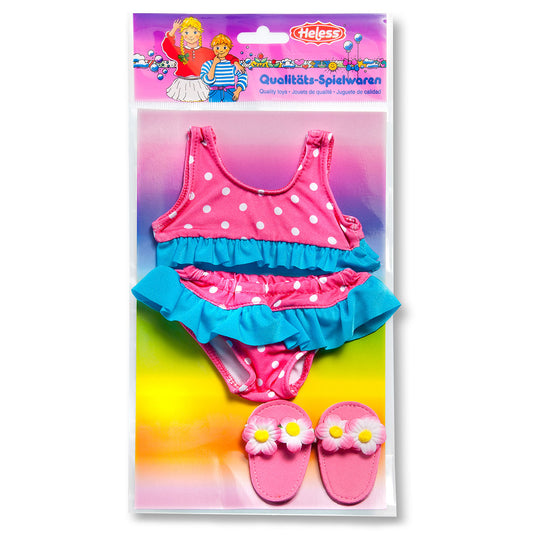 Heless poppenbikini met slippers, 28-35 cm
