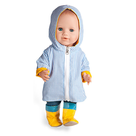 Heless poppen regenjas dubbelzijdig, 28-35 cm