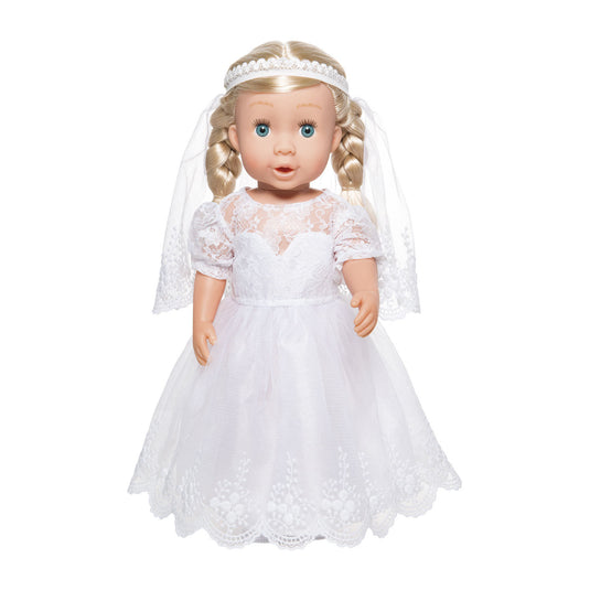 Heless poppen trouwjurk met sluier, 28-35 cm
