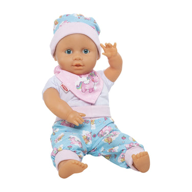 Heless poppenkledingset eenhoorn 28-35 cm katoen roze blauw