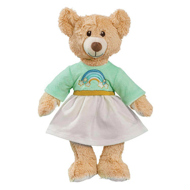 Heless knuffel pluche teddy rainbow, 22cm