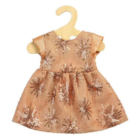 Heless poppen glitterjurk rose gold, 28-35 cm