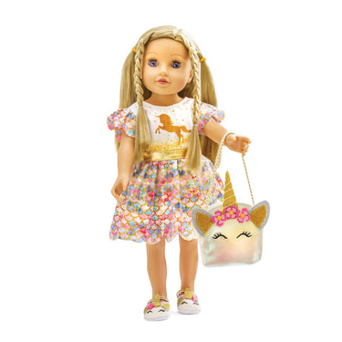 Heless poppenjurk unicorn goldy, 28-35 cm