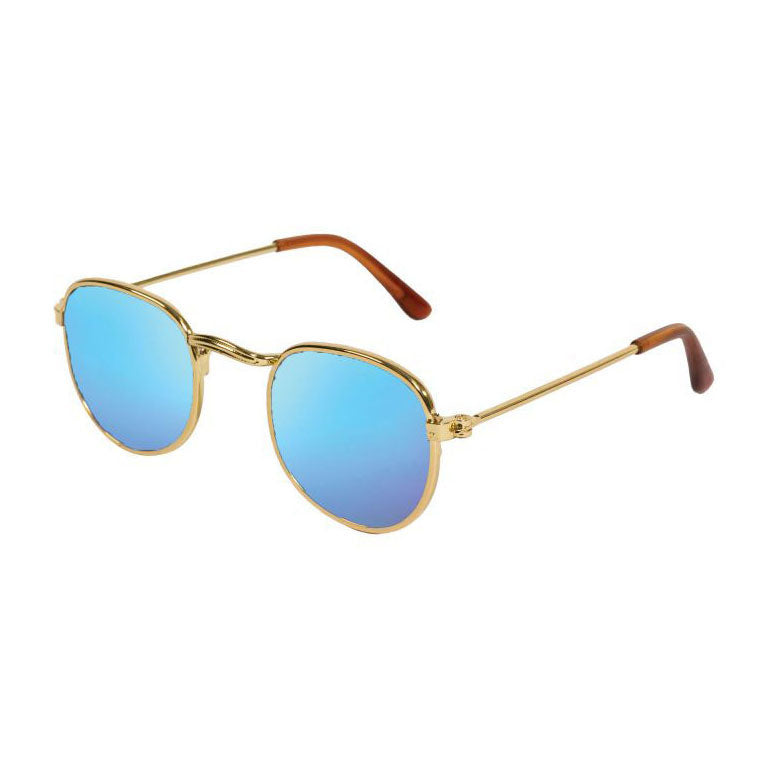 Load image into Gallery viewer, Heless poppen zonnebril goud blauw gespiegeld
